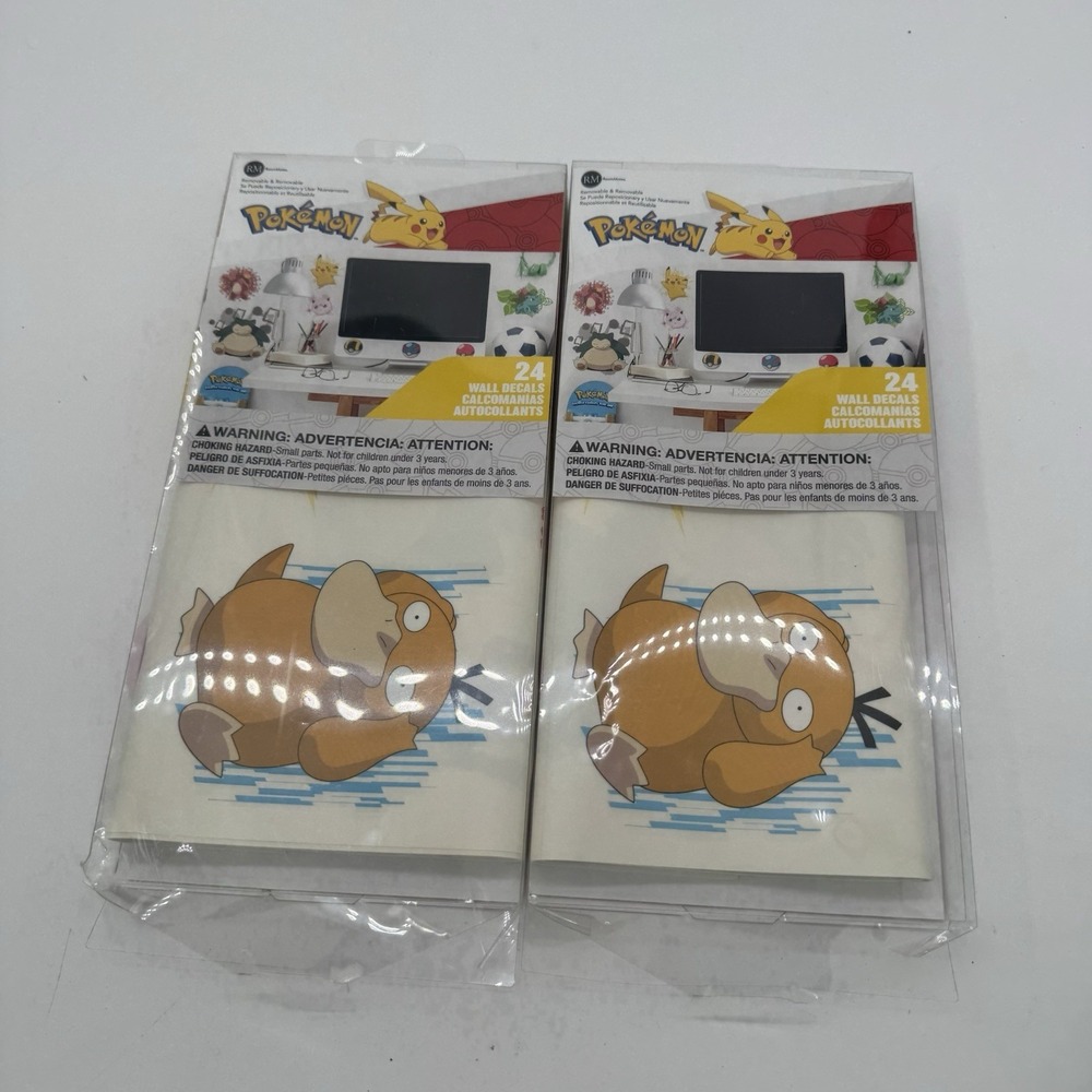 RoomMates‎ Pokemon Peel & Stick Wall Decals 24pc Lot 2 Pikachu Snorlax New Open